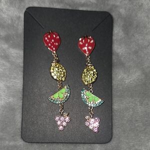 Colorful Fruit-Inspired Dangle Earrings